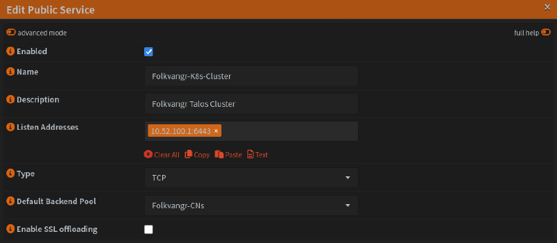 HAproxy Frontend
