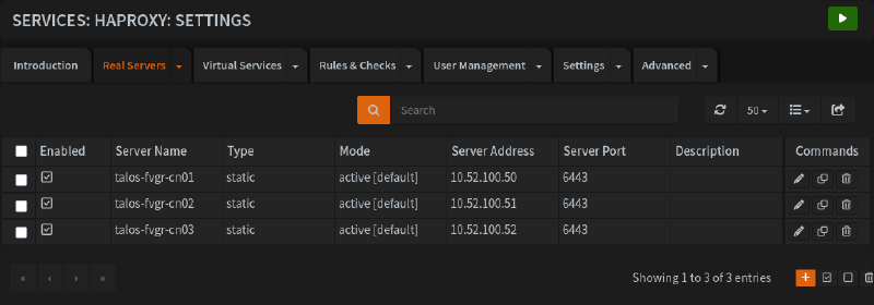 HAproxy Real Servers